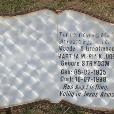 KRUGER Martha Maria nee STRYDOM 1935-1998