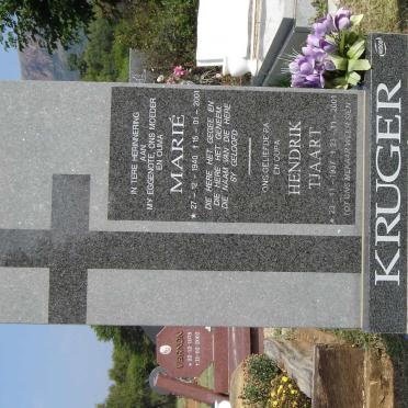 KRUGER Hendrik Tjaart 1937-2001 &amp; Marie 1940-2001