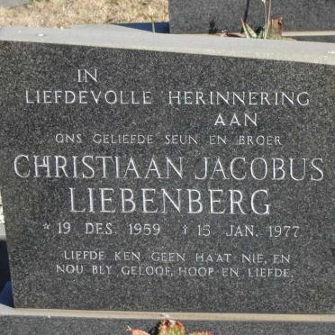 LIEBENBERG Christiaan Jacobus 1959-1977