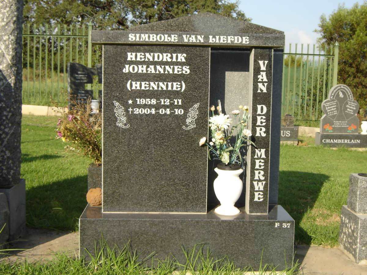 MERWE Hendrik Johannes, van der 1958-2004
