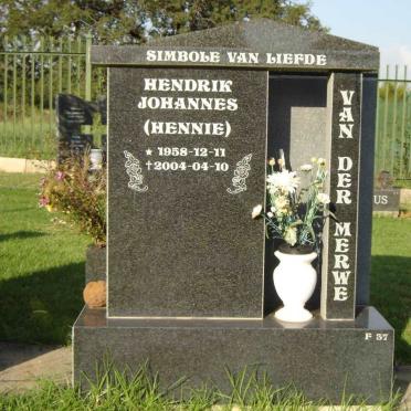 MERWE Hendrik Johannes, van der 1958-2004