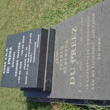 PREEZ Jan Petrus Albertus, du 1916-1994 &amp; Anna V.D.M. OLIVIER 1925-2004