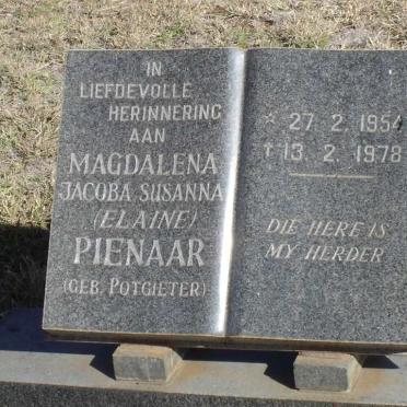 PIENAAR Magdalena Jacoba Susanna nee POTGIETER 1954-1978