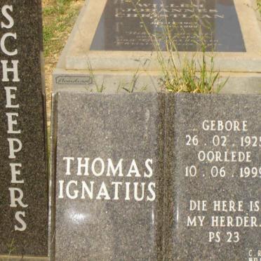 SCHEEPERS Thomas Ignatius 1925-1999