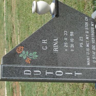 TOIT C.H., du 1933-1998