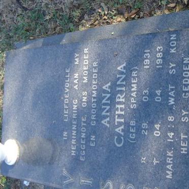 VISSER Anna Catharina nee SPAMER 1931-1983