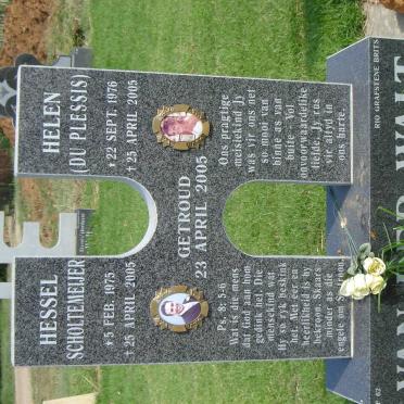 WALT Hessel Scholtemeijer, van der 1975-2005 &amp; Helen DU PLESSIS 1976-2005
