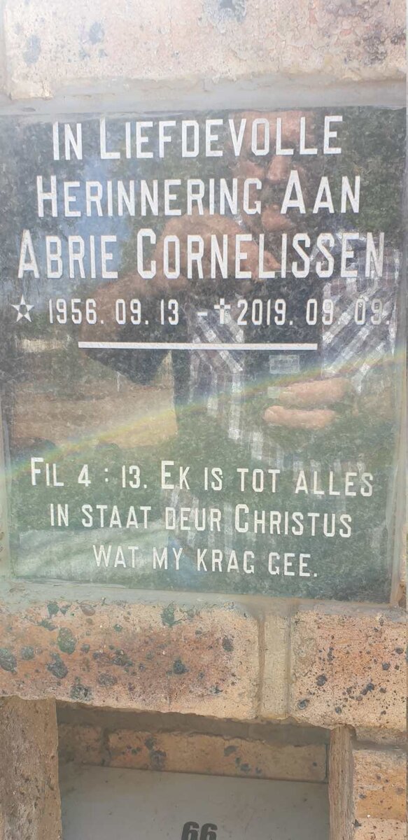 CORNELISSEN Abrie 1956-2019