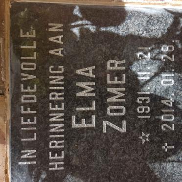 ZOMER Elma 1931-2014