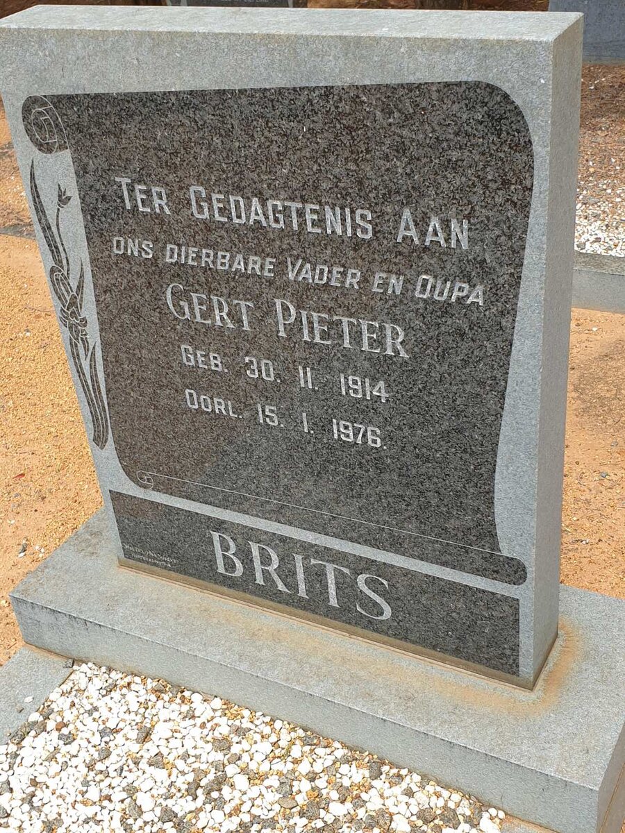 BRITS Gert Pieter 1914-1976