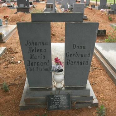 BARNARD Douw Gerbrand 1945- &amp; Johanna Helena Maria THERON 1948-2013 
