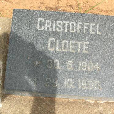 CLOETE Cristoffel 1904-1980