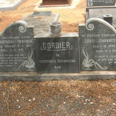 CORDIER Louis Johannes 1898-1968 &amp; Gertruida Hendrica VISSER 1906-1991