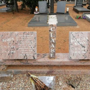 CLAASE Kobus 1941-1999 &amp; Isabella Maria 1948-2011