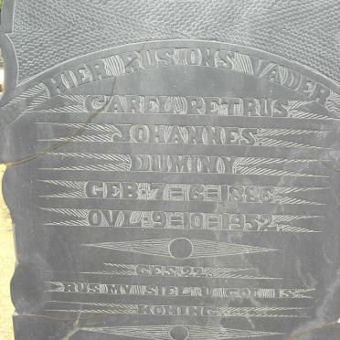 DUMINY Carel Petrus Johannes 1886-1952