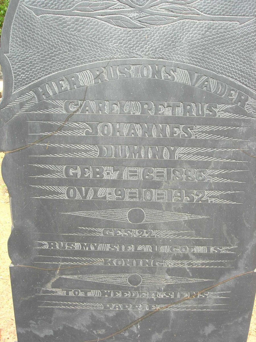 DUMINY Carel Petrus Johannes 1886-1952