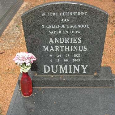 DUMINY Andries Marthinus 1921-2005