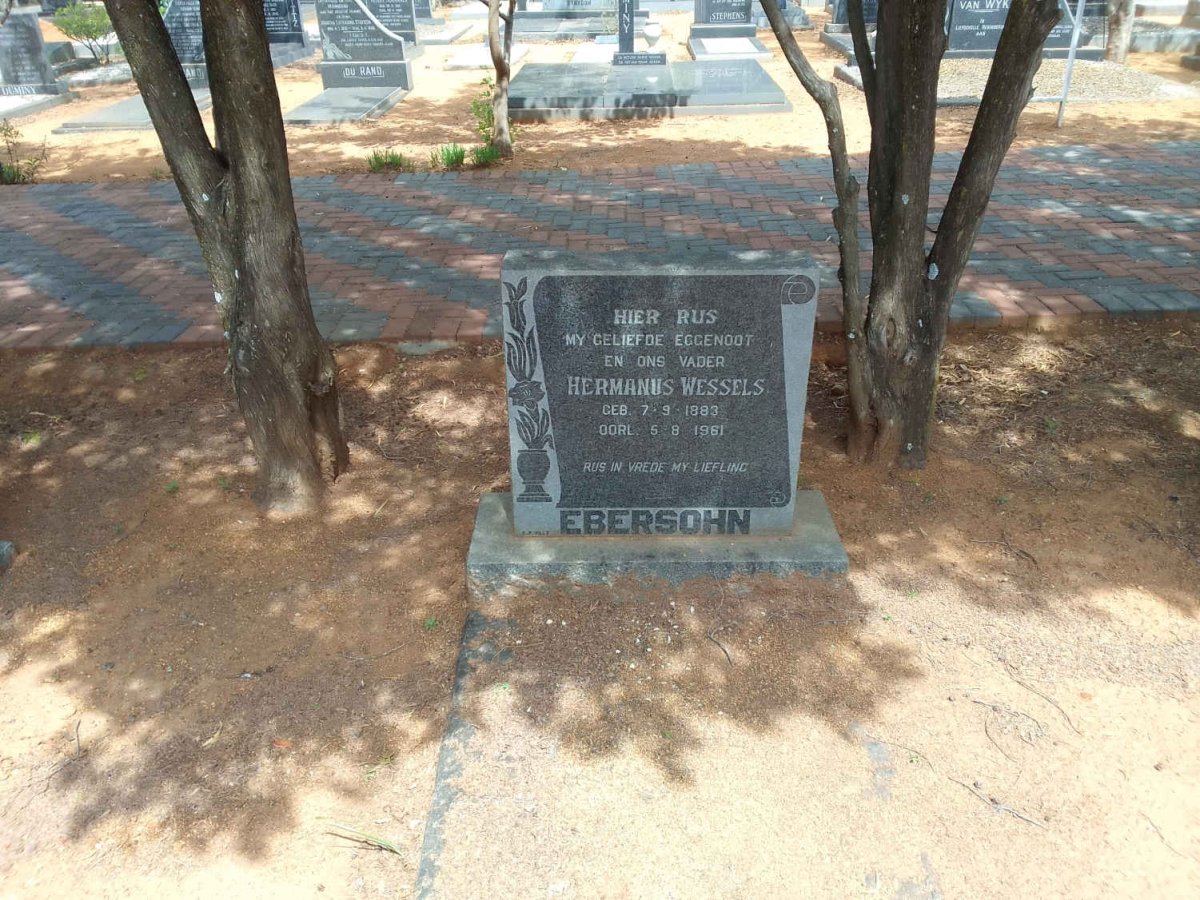 EBERSOHN Hermanus Wessels 1883-1961