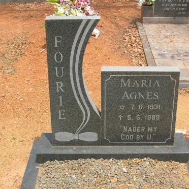 FOURIE Maria Agnes 1931-1989