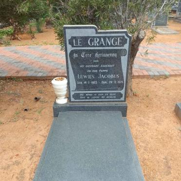 GRANGE Lewies Jacobus, le 1923-1975