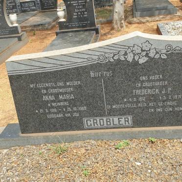 GROBLER Frederick J.P. 1912-1971 &amp; Anna Maria MEINBERG 1916-1969