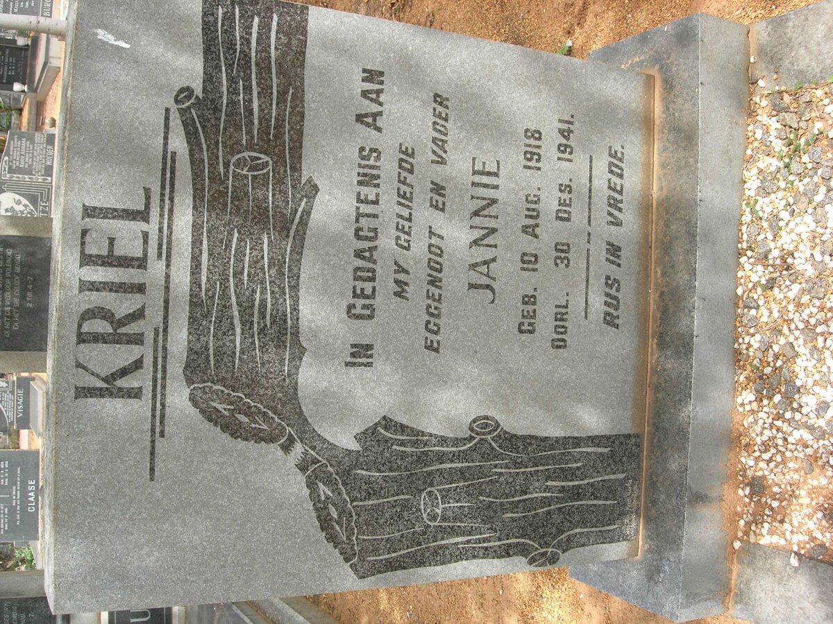 KRIEL Jannie 1918-1941