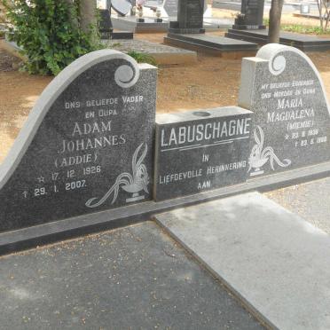 LABUSCHAGNE Adam Johannes 1926-2007 &amp; Maria Magdalena 1936-1988