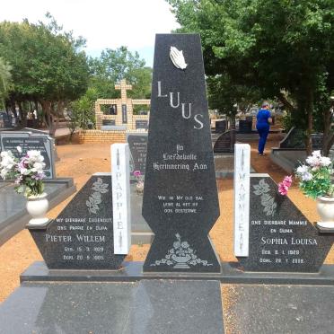 LUUS Pieter Willem 1929-1985 &amp; Sophia Louisa 1929-2009