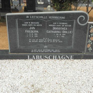 LABUSCHAGNE Jan Frederik 1910-1991 &amp; Dorothea Catharina 1919-1991