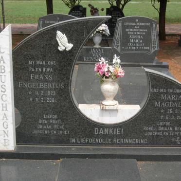 LABUSCHAGNE Frans Engelbertus 1923-2001 &amp; Maria Magdalena 1924-2003