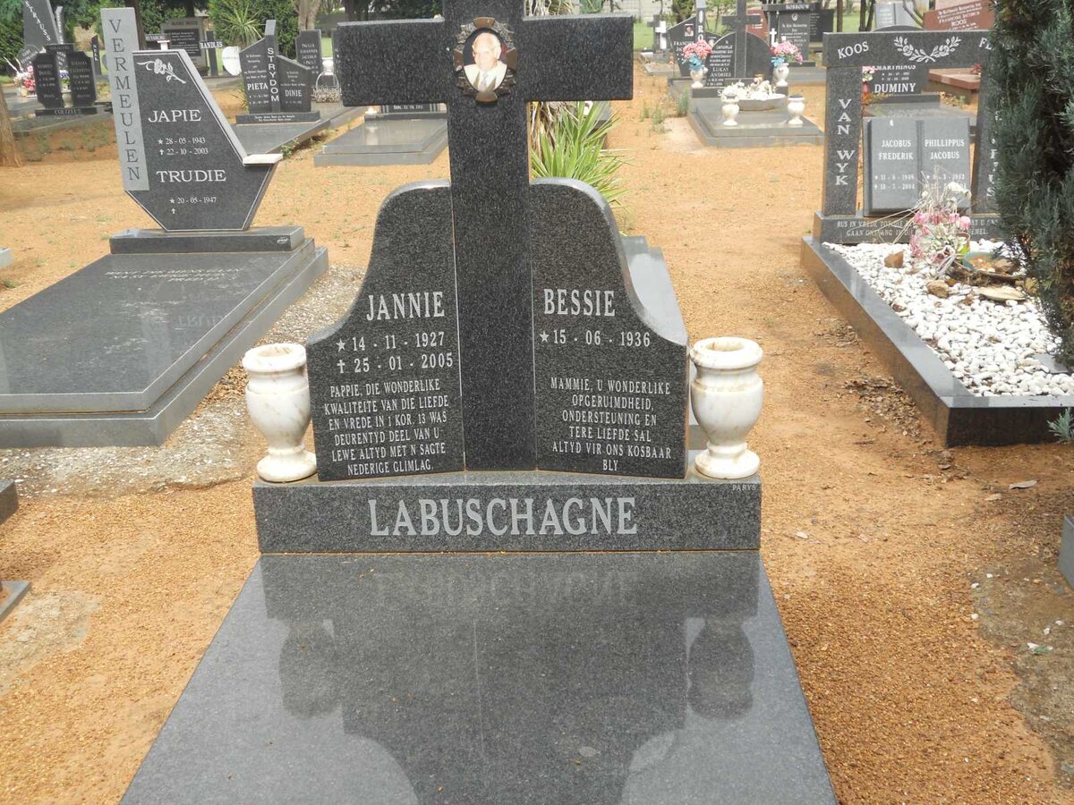 LABUSCHAGNE Jannie 1927-2005 &amp; Bessie 1936-
