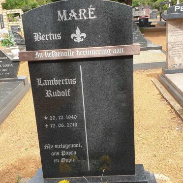 MARE Lambertus Rudolf 1940-2013
