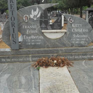 PRETORIUS Frans Engelbertus 1934-1997 &amp; Christina Johanna 1937-2011