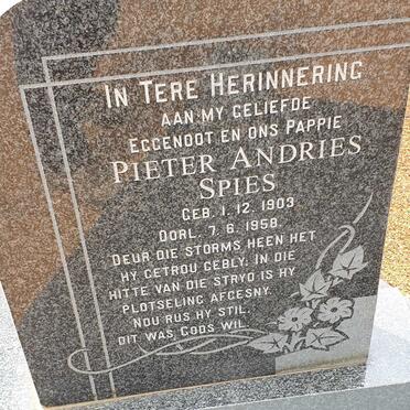 PIETERSE Pieter Andries 1903-1958 &amp; Hester Helena SPIES 1920-2008