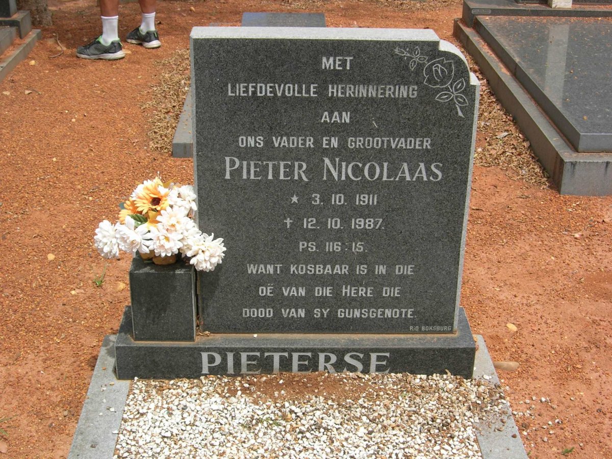 PIETERSE Pieter Nicolaas 1911-1987