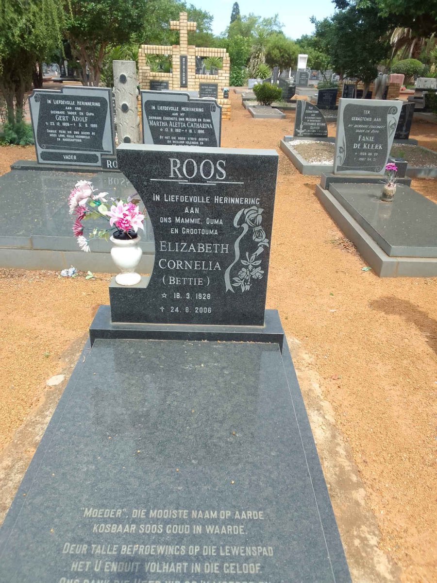 ROOS Elizabeth Cornelia 1928-2006