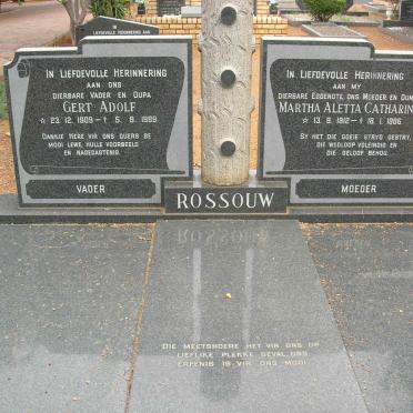 ROSSOUW Gert Adolf 1909-1989 &amp; Martha Aletta Catharina 1912-1986