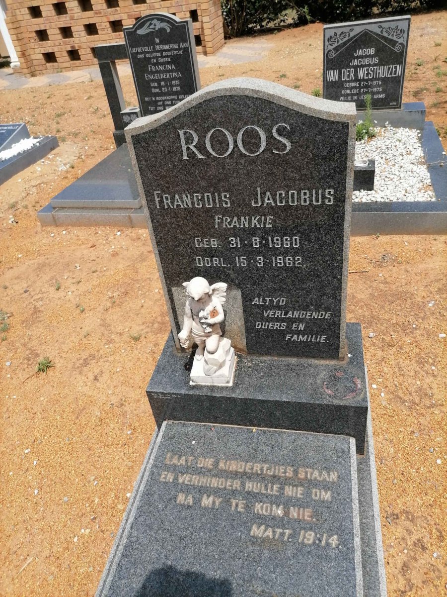 ROOS Francois Jacobus 1960-1962