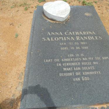 RANDLES Anna Catharina Salomina 1987-1988 