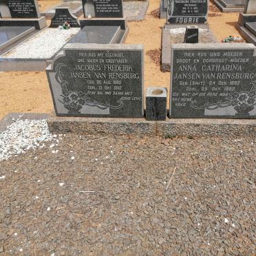 RENSBURG Jacobus Frederik, Jansen van 1889-1962 &amp; Anna Catharina SMIT 1892-1982