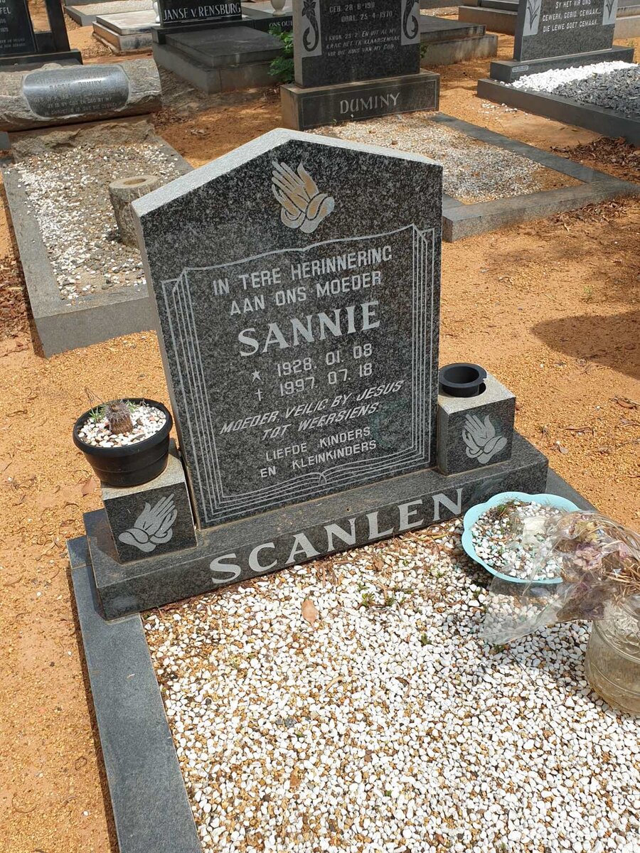 SCANLEN Sannie 1928-1997