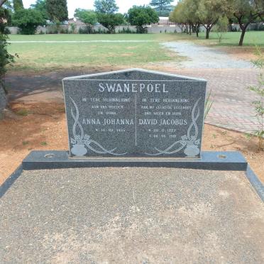 SWANEPOEL David Jacobus 1927-1981 &amp; Anna Johanna 1935-