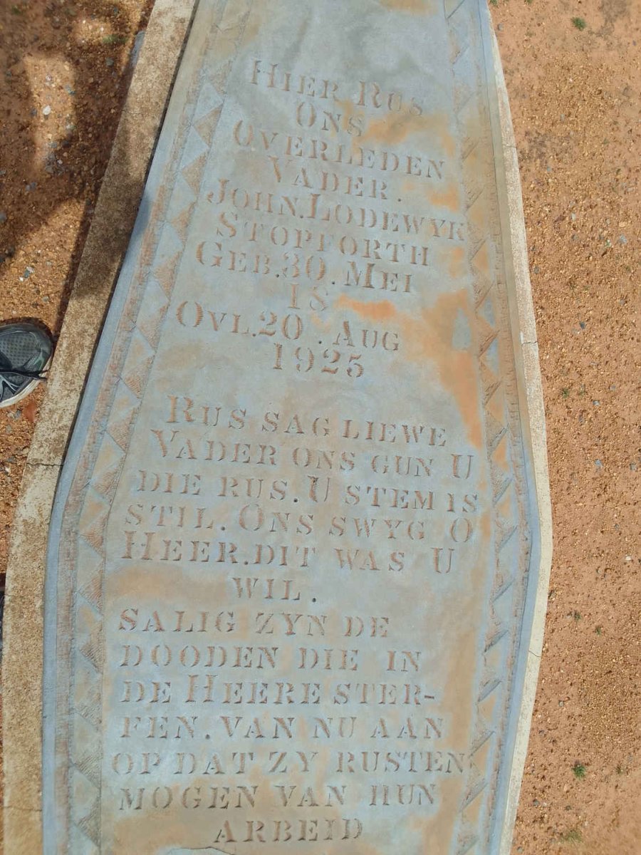 STOPFORTH John Lodewyk 18??-1925