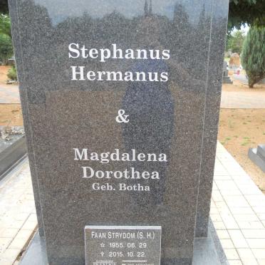 STRYDOM Stephanus Hermanus 1955-2015 &amp; Magdalena Dorothea BOTHA 1957-