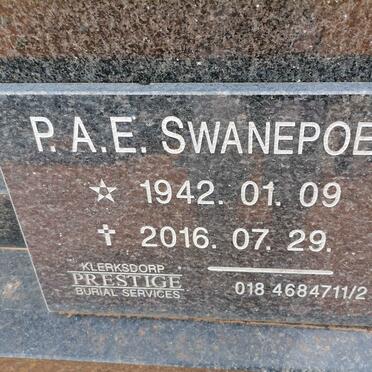 SWANEPOEL P.A.E. 1942-2016