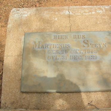 STEYN Martienus 1908-1939