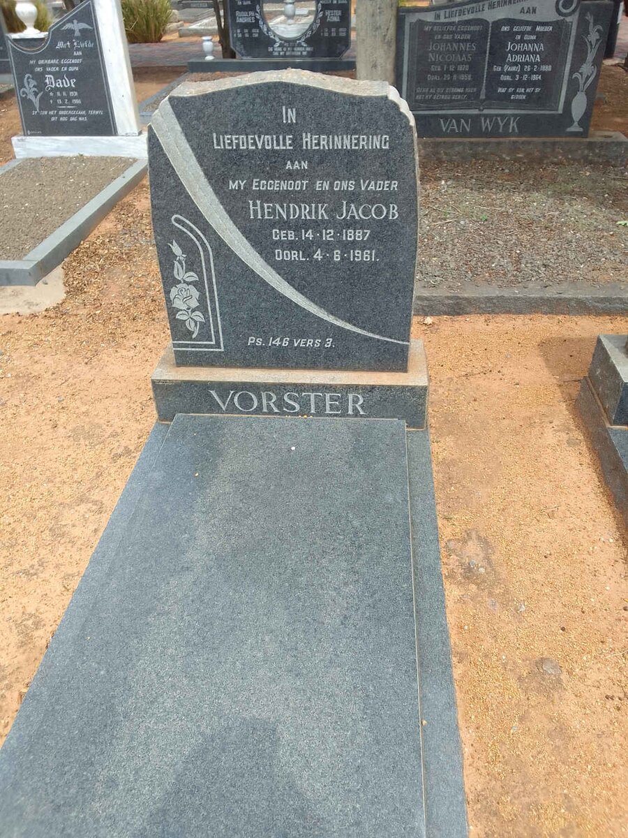 VORSTER Hendrik Jacob 1887-1961