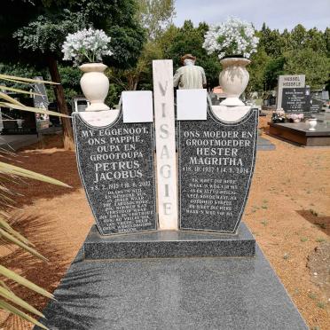 VISAGIE Petrus Jacobus 1935-2003 &amp; Hester Magritha 1937-2014