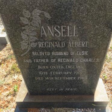 ANSELL Reginald Albert 1902-1964 &amp; Elise Florence ADKINS 1899-1989