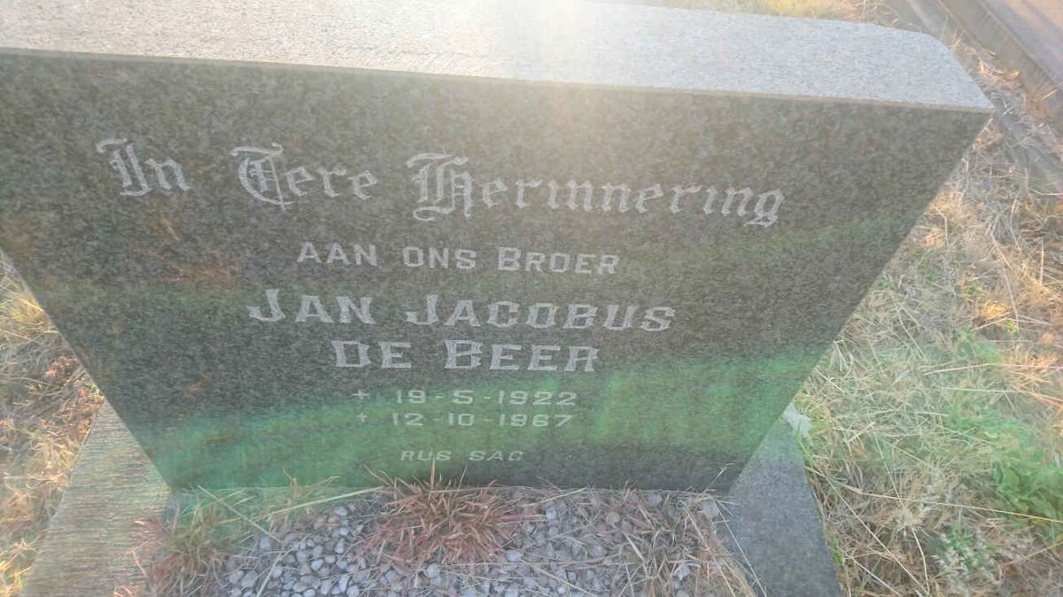 BEER Jan Jacobus, de 1922-1967
